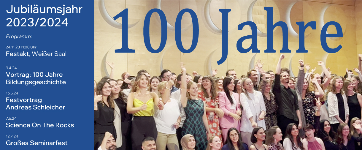 Jubiläumsprogramm 100 Jahre Seminar
