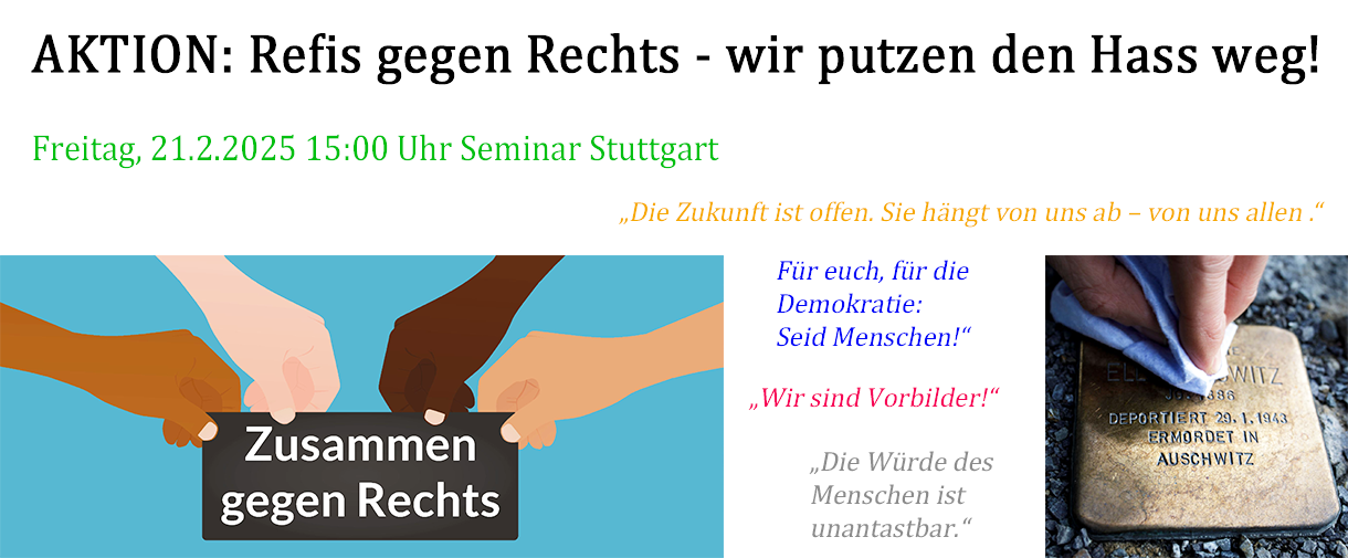 Refis gegen Rechts - wir putzen den Hass weg!