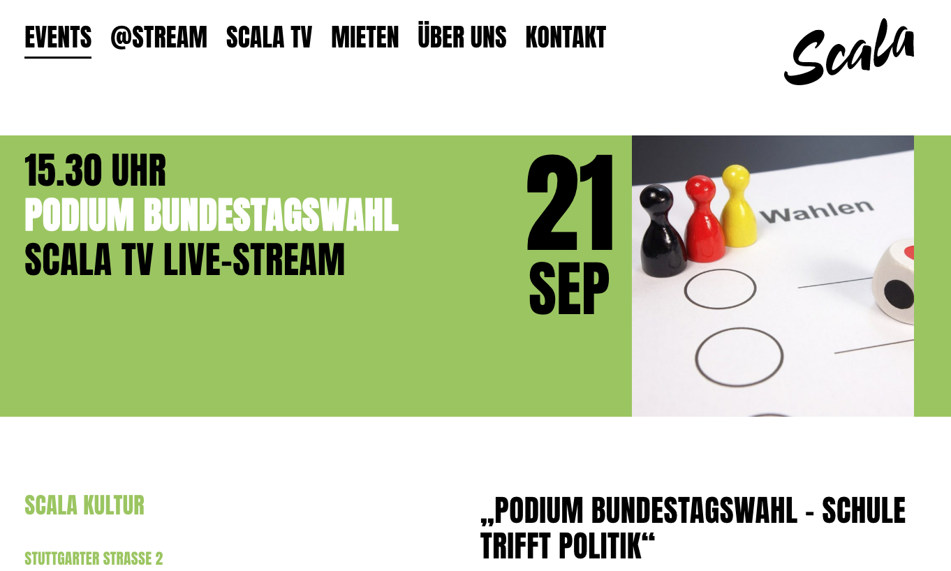 Scala Ludwigsburg Podium