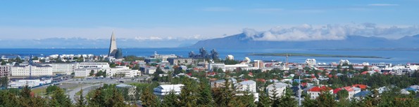 Stadtansicht von Reykjavik