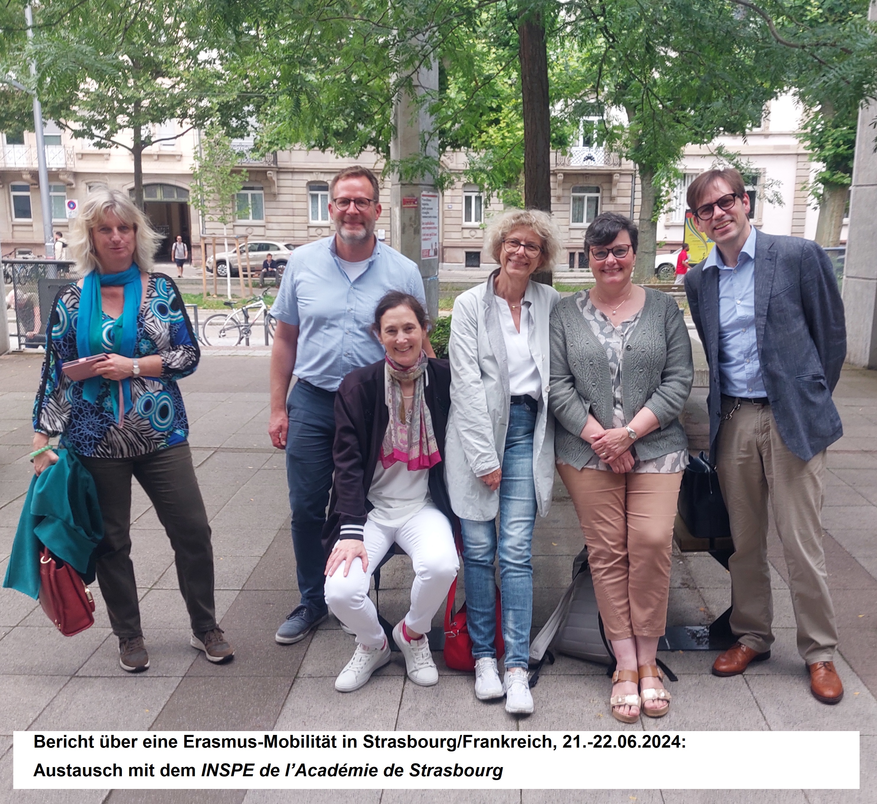 Lehrergruppe Erasmus-Mobilität in Strasbourg/Frankreich, 21.-22.06.2024: Austausch mit dem INSPE de l’Académie de Strasbourg